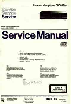 Philips cdd-882 service manual PDF